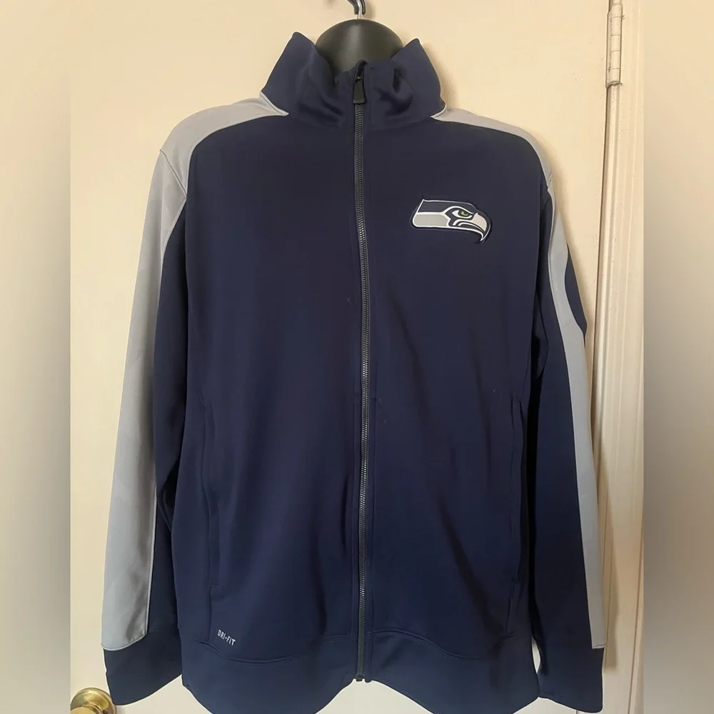 Seattle Seahawks Navy and Gray Jacket